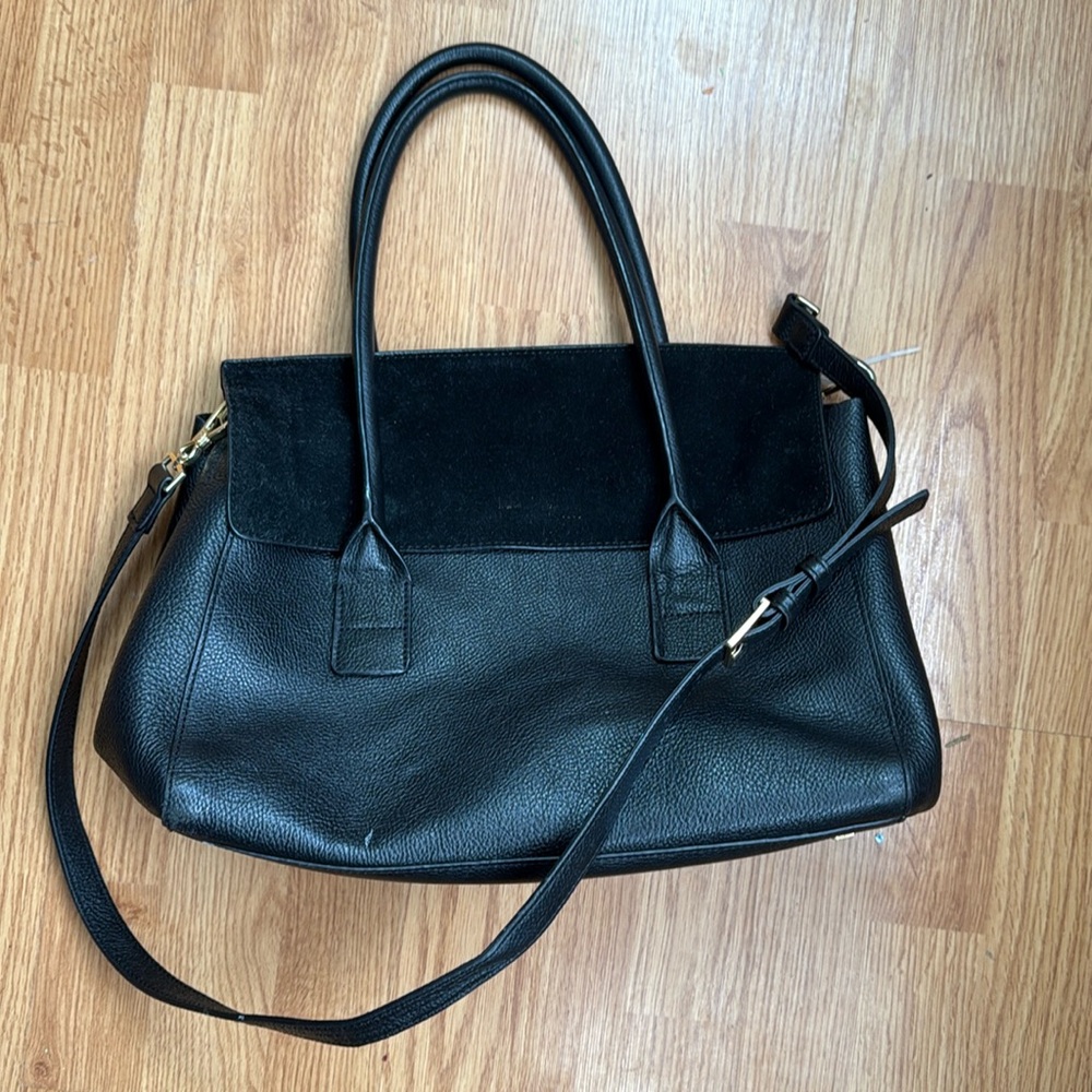 India Hicks leather shoulder bag Black Satchel